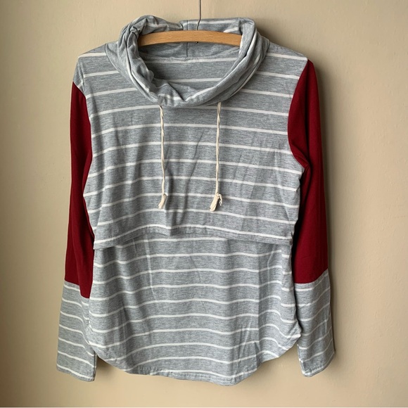 PatPat Tops - lift up nursing breastfeeding cowl neck pullover sweatshirt